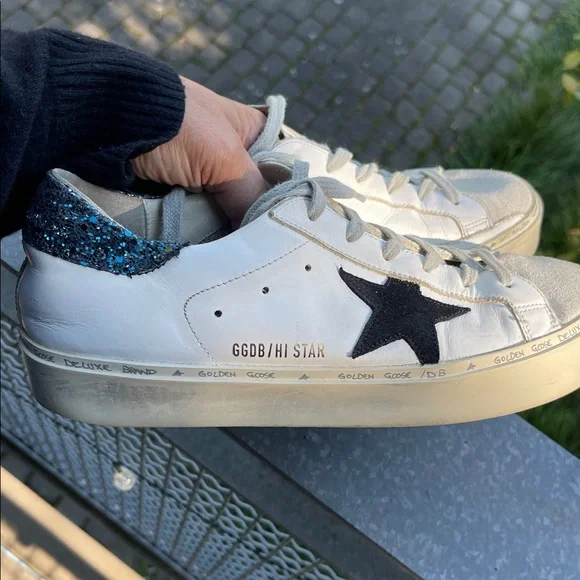 Golden Goose Hi Star |White | blue glitter-back |Size 39| 9 - Picture 16 of 16